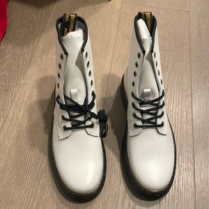 White Dr. Martens boots